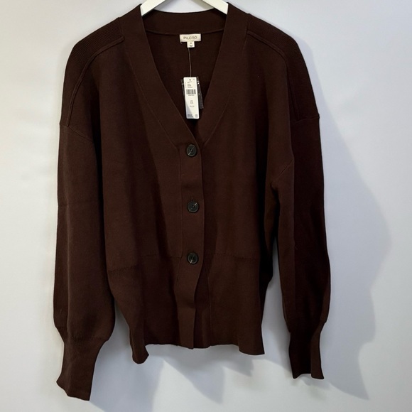 NWT Anthropologie Pilcro Slim Ribbed V-Neck Cardigan Sweater 2X - Picture 2 of 15